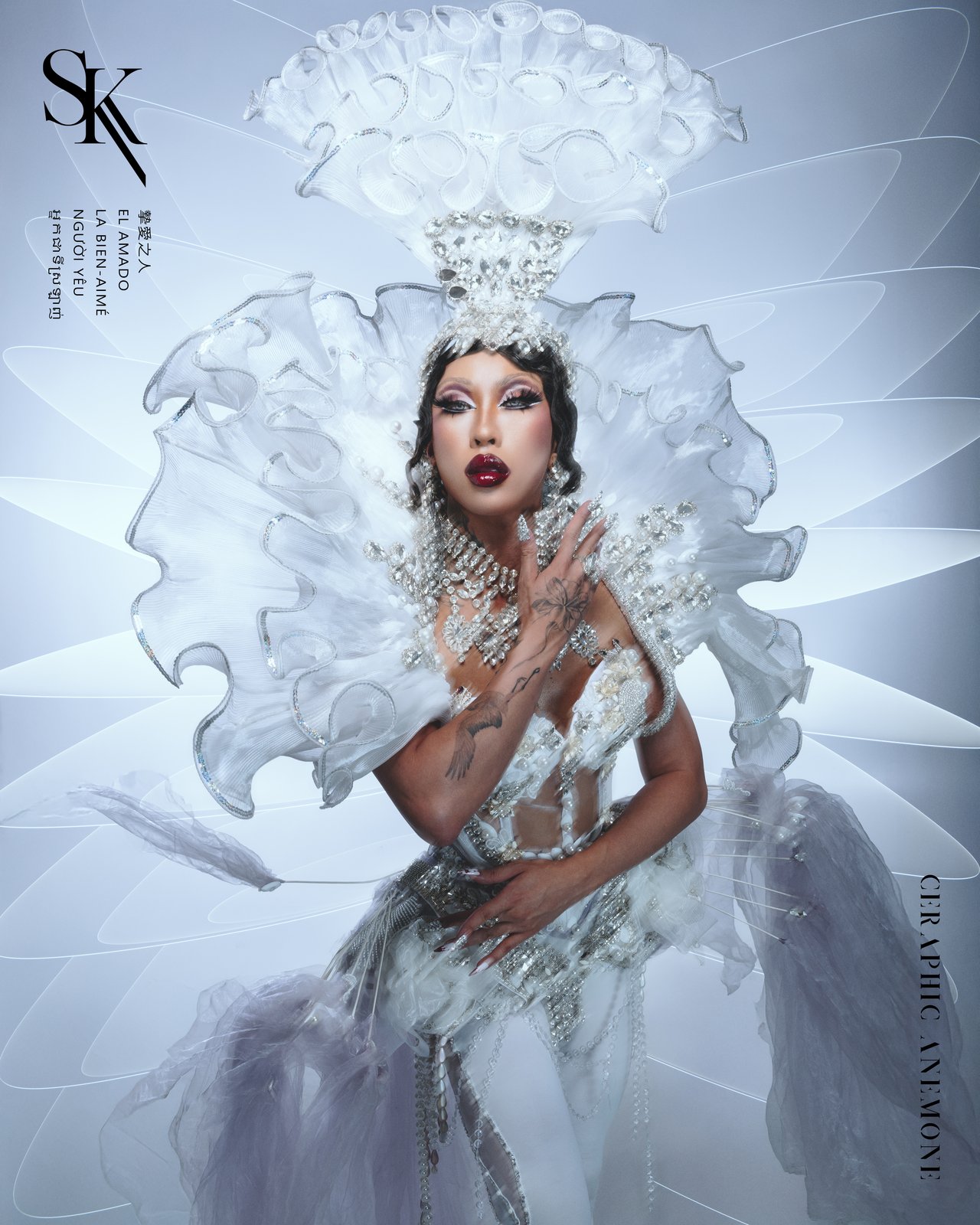 Fashion — sculptural couture look